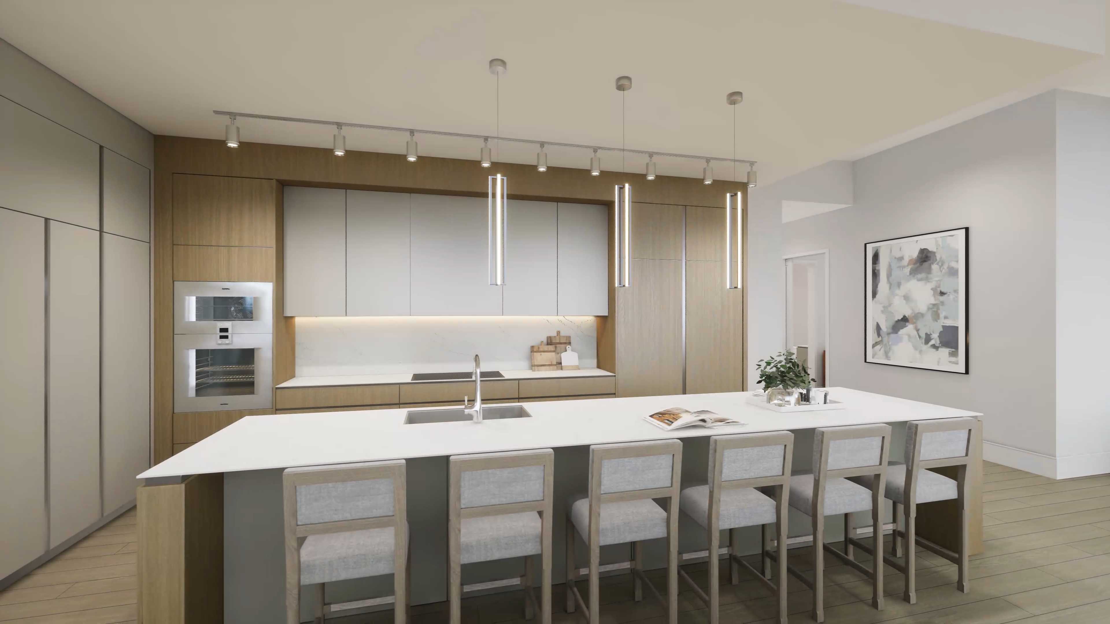 Penthouse kitchen with Gaggenau appliances